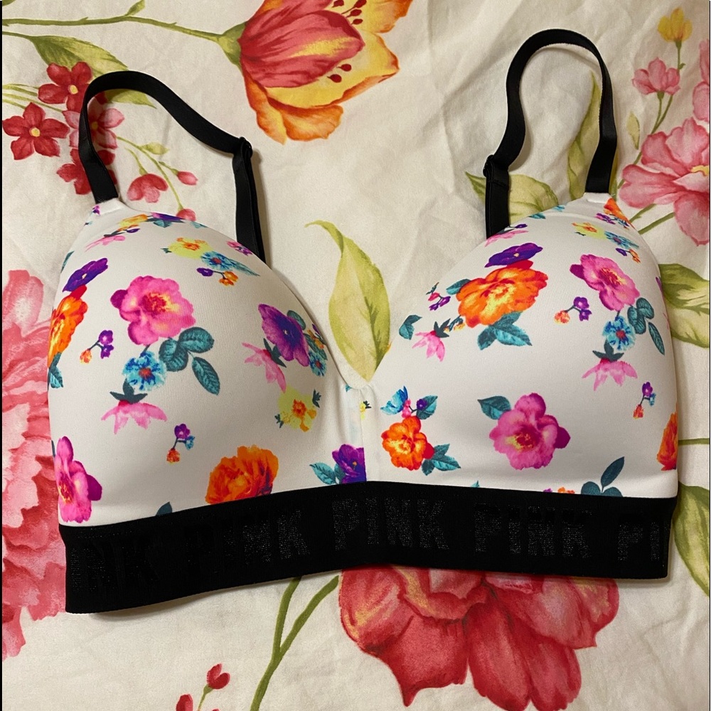 White floral bra